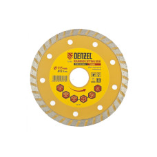 Диск алмазный отрезной Turbo (115х22.2 мм) DENZEL 73106 Диск алмазный отрезной Turbo (115х22.2 мм) DENZEL 73106