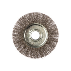 Щетка Плоская (125х22.2 мм; витая нержавеющая проволока 0.3 мм) для УШМ DENZEL 746563 Щетка Плоская (125х22.2 мм; витая нержавеющая проволока 0.3 мм) для УШМ DENZEL 746563