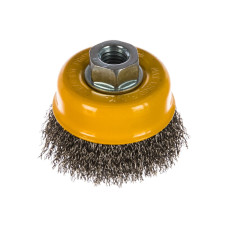 Щетка Чашка (75 мм; М14; витая нержавеющая проволока 0.3 мм) для УШМ DENZEL 746043 Щетка Чашка (75 мм; М14; витая нержавеющая проволока 0.3 мм) для УШМ DENZEL 746043