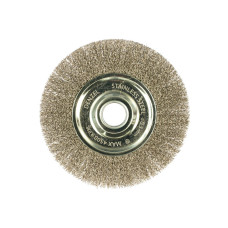 Щетка Плоская (150х22.2 мм; витая нержавеющая проволока 0.3 мм) для УШМ DENZEL 746643 Щетка Плоская (150х22.2 мм; витая нержавеющая проволока 0.3 мм) для УШМ DENZEL 746643