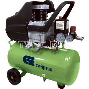 Компрессор воздушный L 24/200, 1,5 кВт, 198 л/мин, 24 л, набор аксессуаров Сибртех 58087