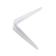 Угловой кронштейн с ребром СИБРТЕХ 350х400 мм белый 94019 Угловой кронштейн с ребром СИБРТЕХ 350х400 мм белый 94019