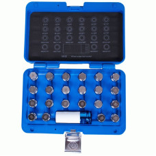 Набор насадок для монтажа/демонтажа секреток колес VW, 23 предмета KING TONY 9BW0123 Набор насадок для монтажа/демонтажа секреток колес VW, 23 предмета KING TONY 9BW0123