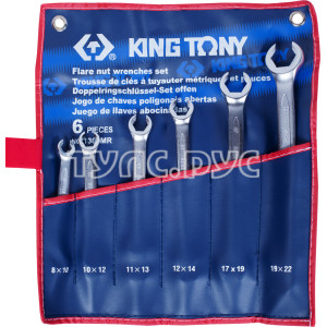 Набор разрезных ключей, 8-22 мм, 6 предметов KING TONY 1306MR