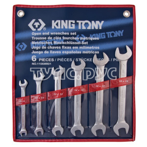 Набор рожковых ключей, 8-19 мм, 6 предметов KING TONY 1106MR01