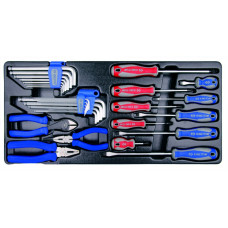 Набор отверток, пассатижей и шестигранников Г-образных, ложемент, 29 предметов KING TONY 9-90129CR