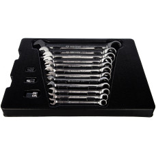 Набор трещоточных комбинированных ключей, ложемент, 15 предметов KING TONY 9-10115MR