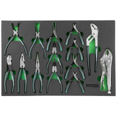 Набор шарнирно-губцевого инструмента в ложементе EVA 560х400мм 14 предметов Jonnesway P82714SV