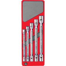 Набор шарнирных ключей, зеркальная полировка, ложемент, 5 предметов МАСТАК 5-2405