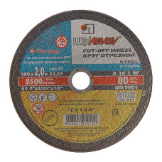 Круг отрезной Luga-Abrasiv D11001802220000 180х2,0х22 A 36 S BF 80 (14А БУ) круг отр. мет. Круг отрезной Luga-Abrasiv D11001802220000 180х2,0х22 A 36 S BF 80 (14А БУ) круг отр. мет.