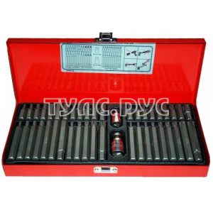 Набор вставок (бит) 10 мм, TORX, SPLINE, HEX, 44 предмета KING TONY 1044CQ