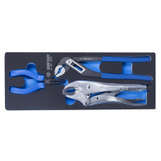 Набор пассатижи, переставные клещи и зажим, ложемент, 3 предмета KING TONY 9-40113GPV
