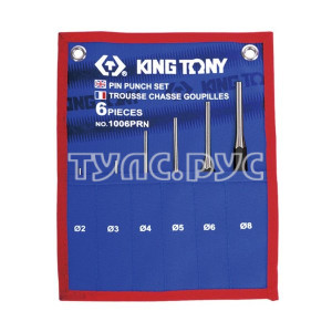 Набор выколоток, чехол из теторона, 6 предметов KING TONY 1006PRN