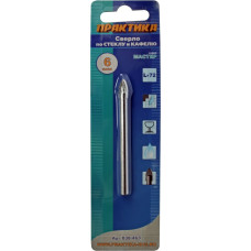 Сверло по стеклу, серия "Мастер" 6 х 72 мм, блистер