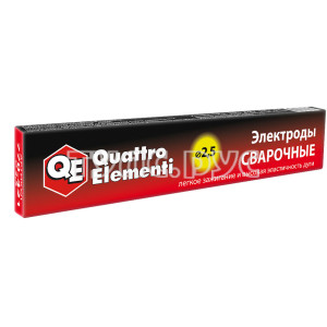 Электроды сварочные рутиловые QUATTRO ELEMENTI, 2,5 мм, масса 0,9 кг 770-421