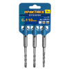 Бур SDS-plus 6 х 110 мм, 3 шт, клипса
