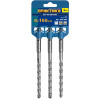 Бур SDS-plus 8 х 160 мм, 3 шт, клипса