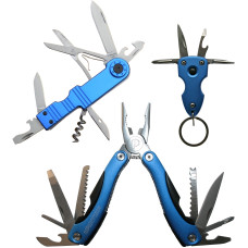 Мультитул набор 3 шт плоскогубцы 12 в 1 + нож складной 8 в 1 + брелок 6 в 1