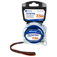 Рулетка 7,5 м x 25 мм прозрачный корпус