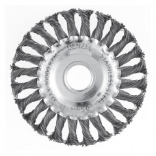 Щетка Плоская (125х22.2 мм; крученая нержавеющая проволока 0.5 мм) для УШМ DENZEL 746323 Щетка Плоская (125х22.2 мм; крученая нержавеющая проволока 0.5 мм) для УШМ DENZEL 746323