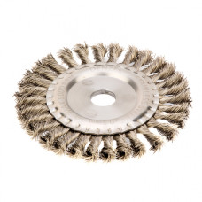 Щетка Плоская (150х22.2 мм; крученая нержавеющая проволока 0.5 мм) для УШМ DENZEL 746343 Щетка Плоская (150х22.2 мм; крученая нержавеющая проволока 0.5 мм) для УШМ DENZEL 746343