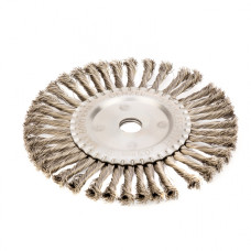 Щетка Плоская (200х22.2 мм; крученая нержавеющая проволока 0.5 мм) для УШМ DENZEL 746383 Щетка Плоская (200х22.2 мм; крученая нержавеющая проволока 0.5 мм) для УШМ DENZEL 746383