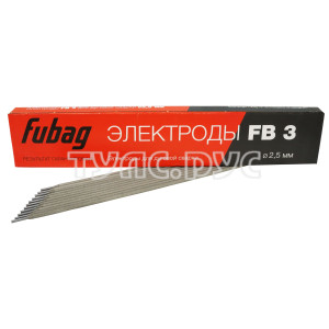 Электрод сварочный с рутиловым покрытием FB 3 D2.5 мм (пачка 0.9 кг) FUBAG 38858