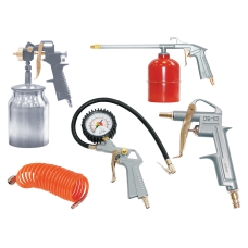 Набор пневмоинструмента 5 предметов (к/р с нижним бачком).