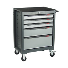 Тележка инструментальная 5 секций, серая на колесах JTC /1 JTC-S1065 Тележка инструментальная 5 секций, серая на колесах JTC /1 JTC-S1065