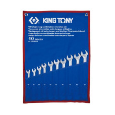 Набор комбинированных удлиненных ключей, 10-19 мм, чехол из теторона, 10 предметов KING TONY 12A0MRN