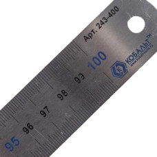 Линейка КОБАЛЬТ 1000 × 28 × 0.7 мм, нерж.сталь 243-400