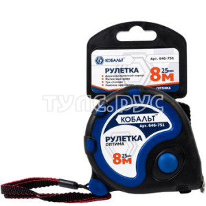 Рулетка Оптима (8м x 25мм) КОБАЛЬТ 646-751