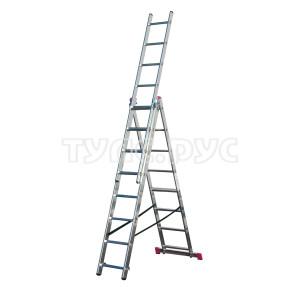 Трехсекционная алюминиевая лестница 3х8 Krause Corda 010384