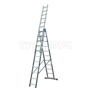Алюминиевая трехсекционная лестница 3х11 Krause Corda 010421