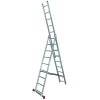 Алюминиевая трехсекционная лестница 3х9 Krause Corda 013392