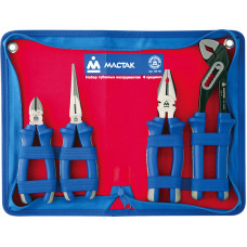 Набор пассатижей и бокорезов, в футляре на молнии, 4 предмета МАСТАК 03-4Z