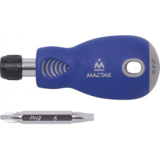 Отвертка со сменными вставкой (битой), 2 в 1 МАСТАК 049-2B Отвертка со сменными вставкой (битой), 2 в 1 МАСТАК 049-2B