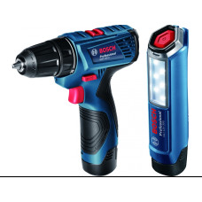 Набор: шуруповерт Bosch GSR 120-LI и фонарь GLI 12V-300 LI 
