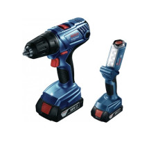 Набор: шуруповерт Bosch GSR 180-LI и фонарь GLI 18V-300 LI 