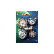 Набор кордщеток мягких (5 шт; 25, 50, 75 мм) для дрели ПРАКТИКА 773-507