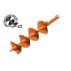 Шнек для бурения грунта двухзаходный Carver GDB-200/2.