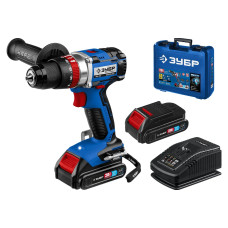 Бесщеточная ударная дрель-шуруповерт, кейс, Профессионал ЗУБР Т7, 20 В, 70 Н·м, 2 АКБ (2 А·ч) DBS-201-22