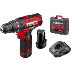Дрель-шуруповерт, кейс ЗУБР С1-12, 12 В, 30 Н·м, 2 АКБ (2 А·ч) ДШЛ-125-22