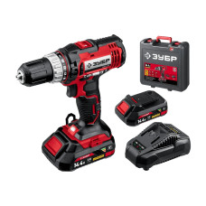 Дрель-шуруповерт, кейс ЗУБР С1, 14.4 В, 35 Н·м, 2 АКБ (2 А·ч) ДШЛ-145-22