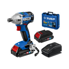 Бесщеточный винтоверт, кейс, Профессионал ЗУБР Т7, 20 В, 280 Н·м, 2 АКБ (2 А·ч) GVB-250-22